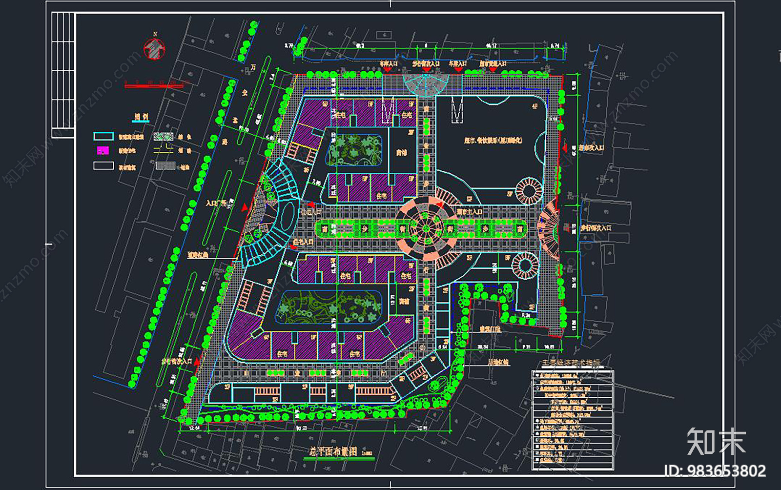 小区规划施工图下载【ID:983653802】