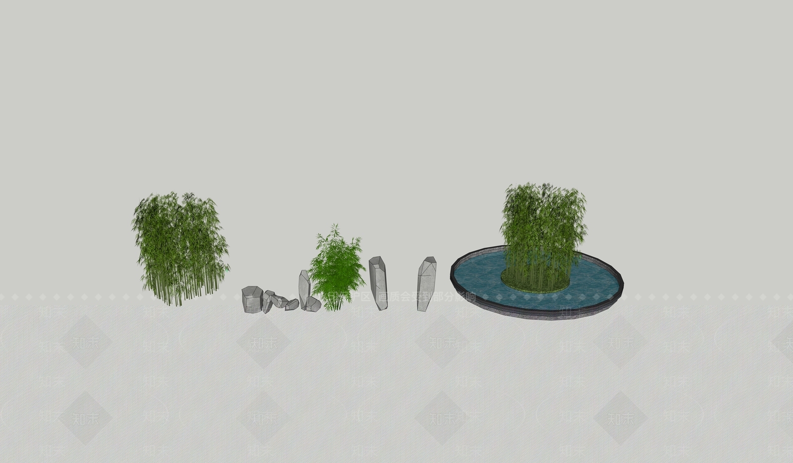 现代景观小品SU模型下载【ID:582362979】
