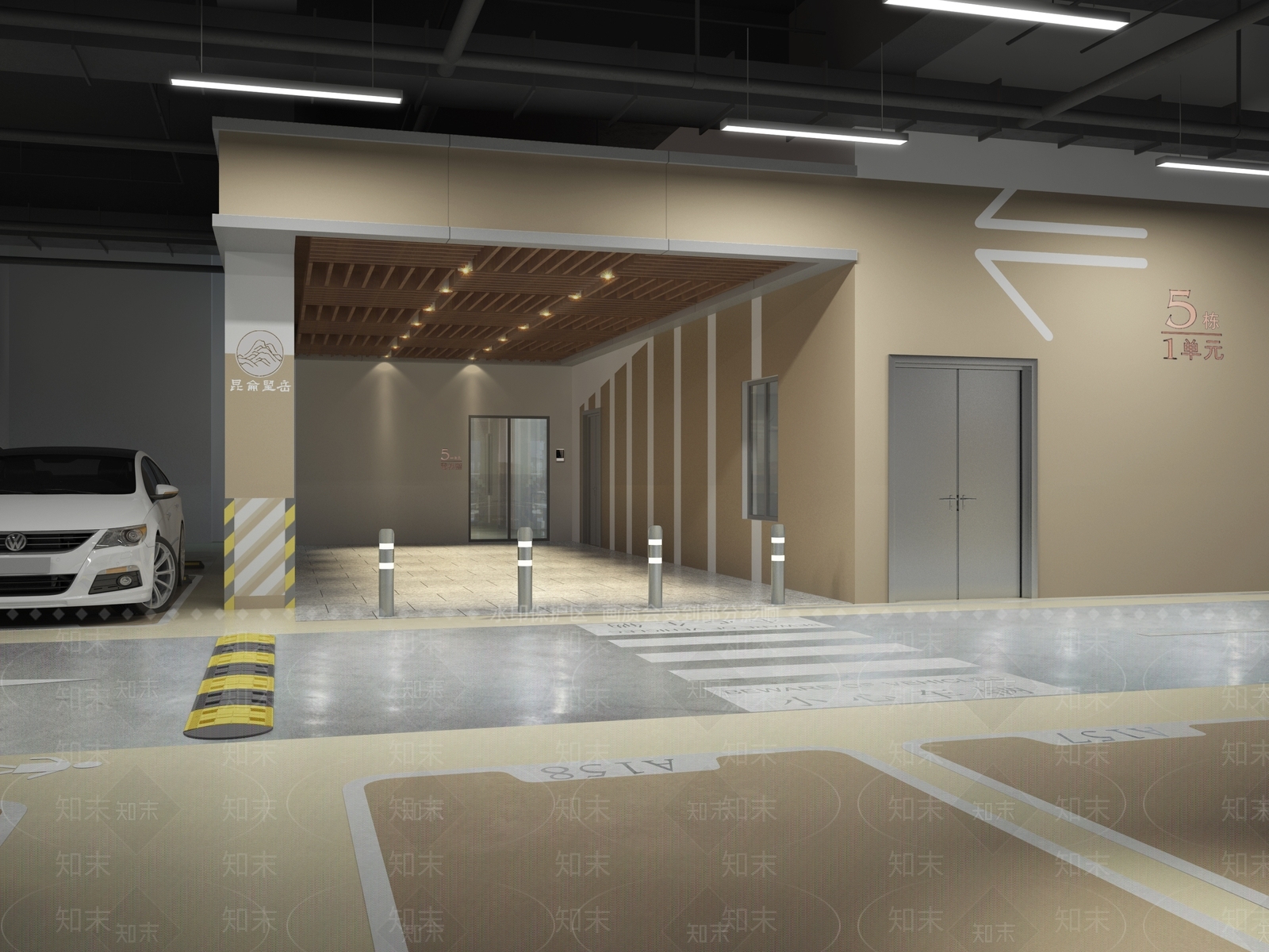 工业风停车场3D模型下载【ID:282364652】