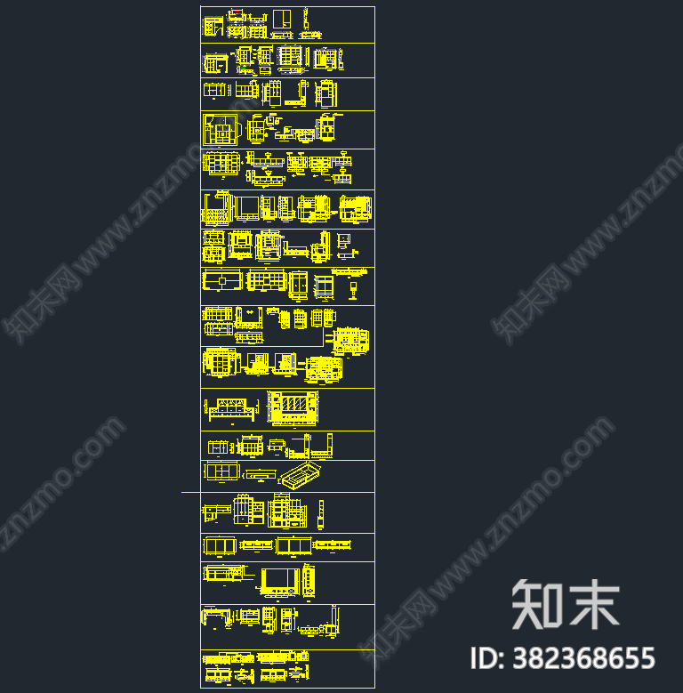 全屋定制榻榻米CAD图纸施工图下载【ID:382368655】