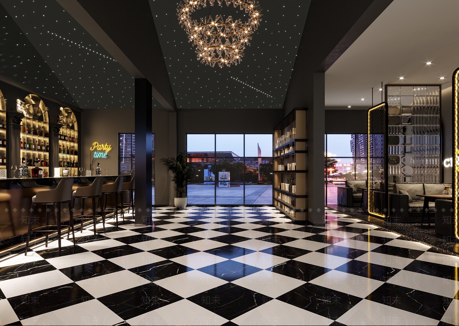 现代酒吧3D模型下载【ID:482372479】