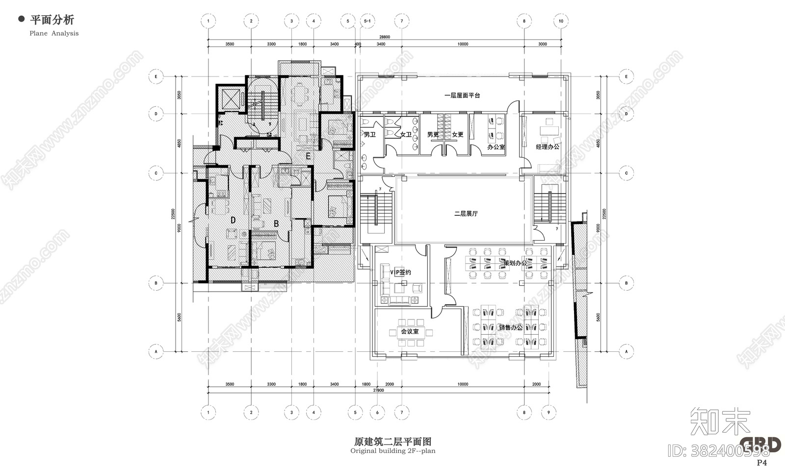 济南售楼部cad施工图下载【ID:382400598】