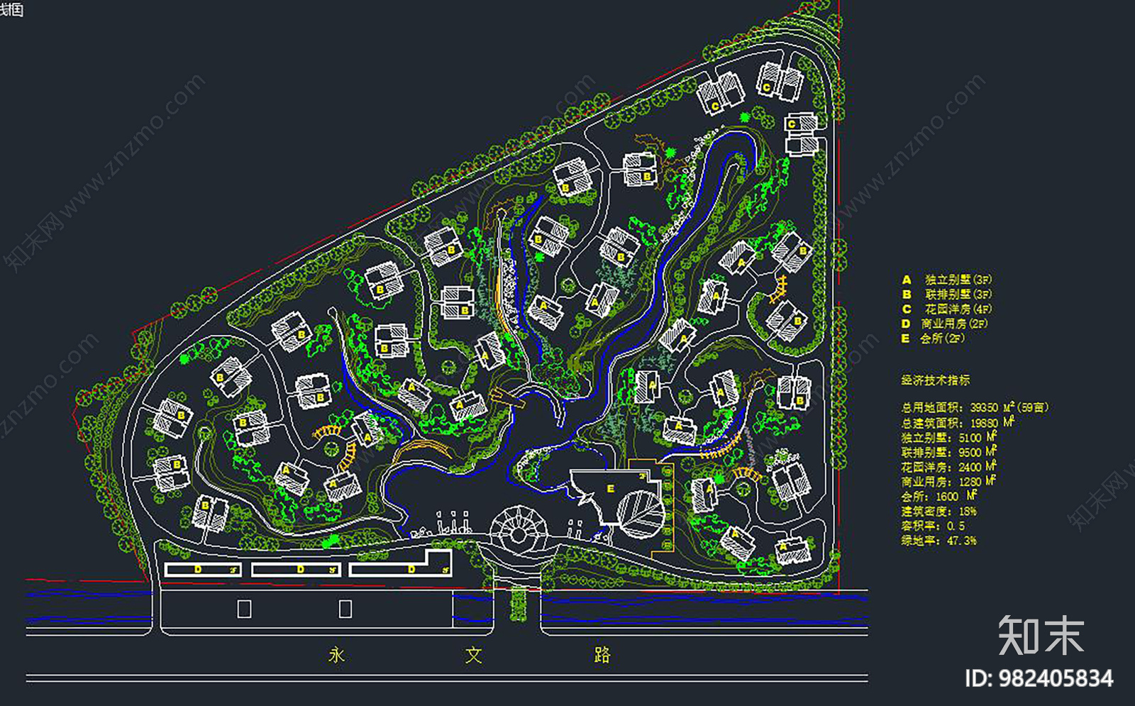 小区规划施工图下载【ID:982405834】
