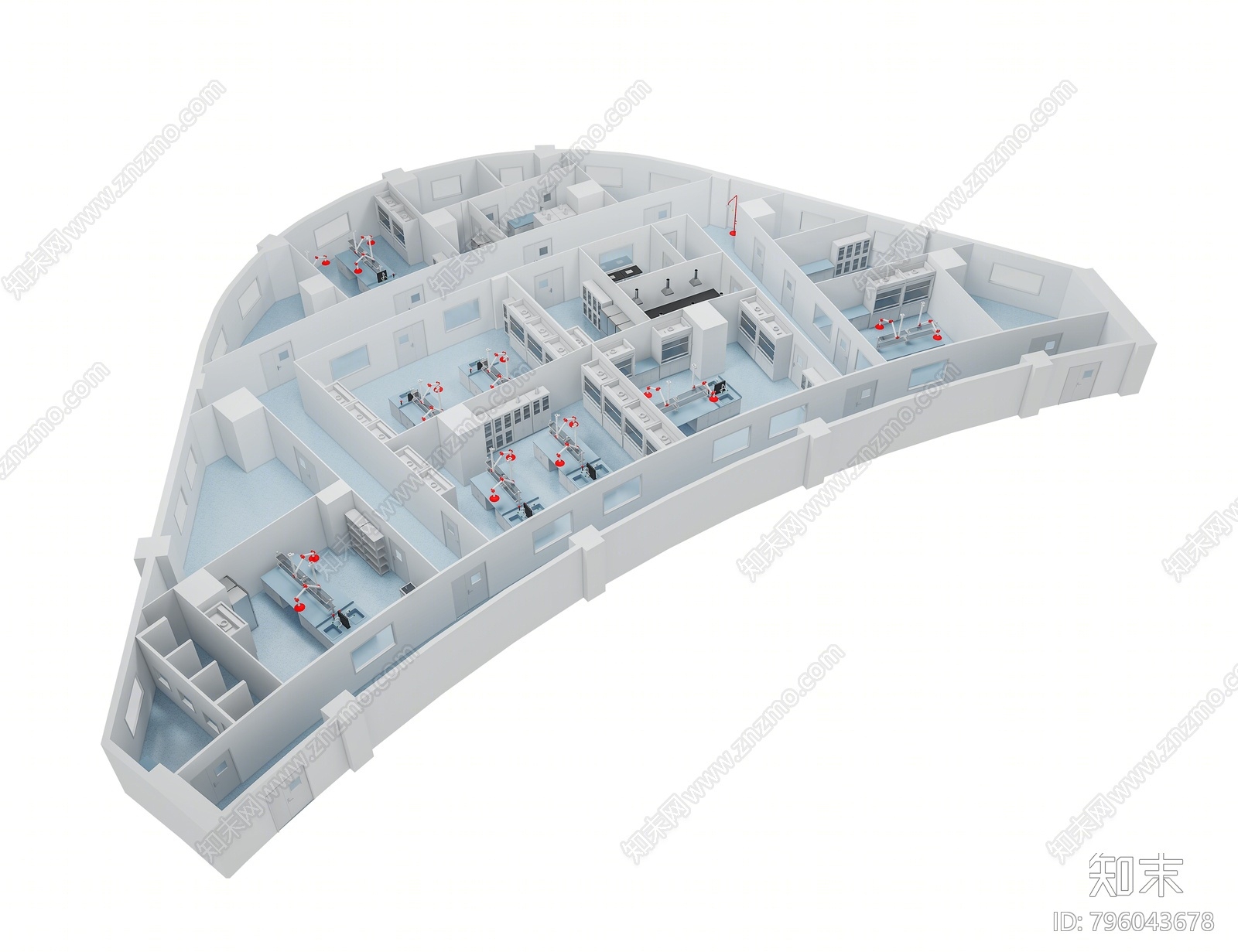 现代生物实验室3D模型下载【ID:796043678】