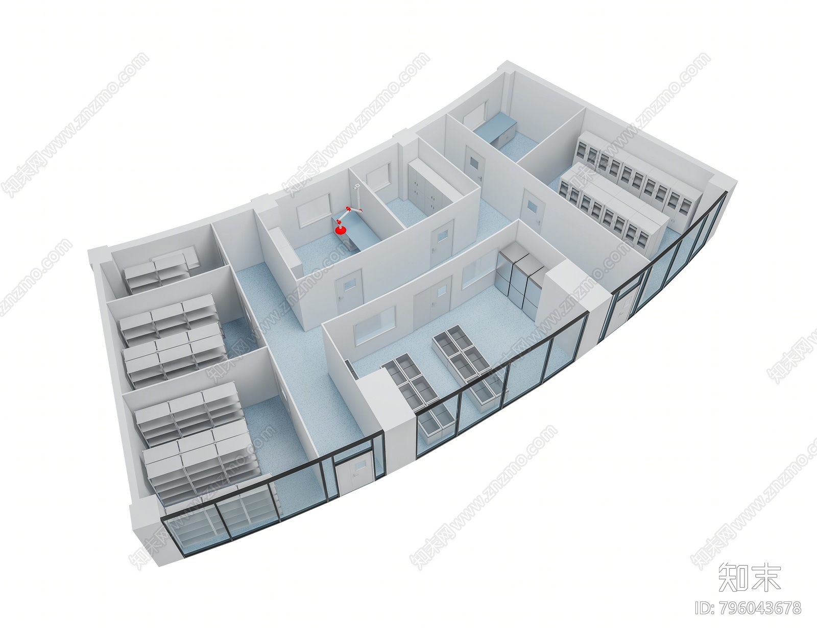 现代生物实验室3D模型下载【ID:796043678】