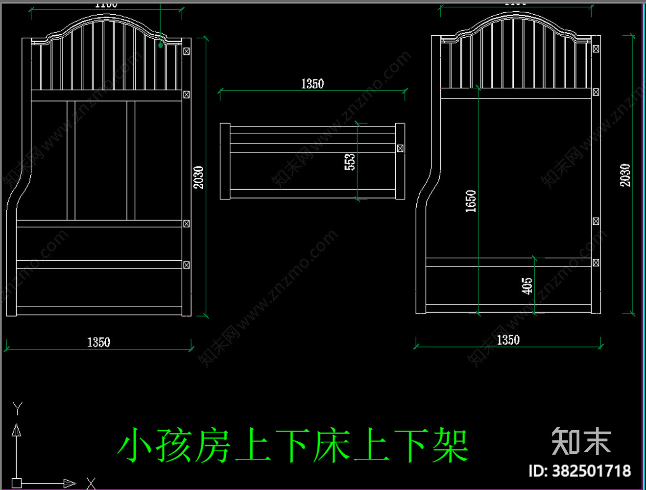 上下床cad施工图下载【ID:382501718】