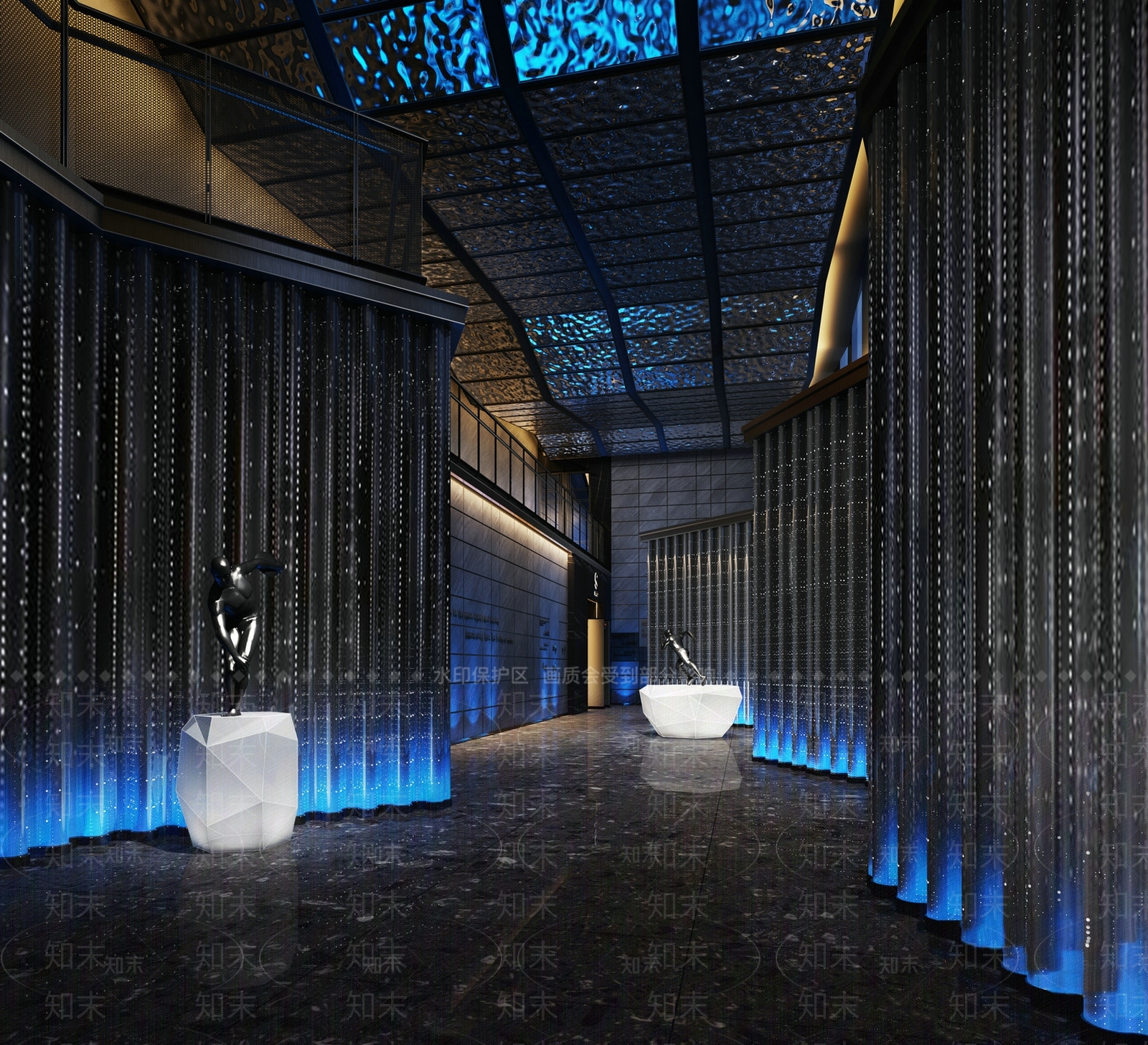 现代酒店过道3D模型下载【ID:482602893】_知末3d模型网