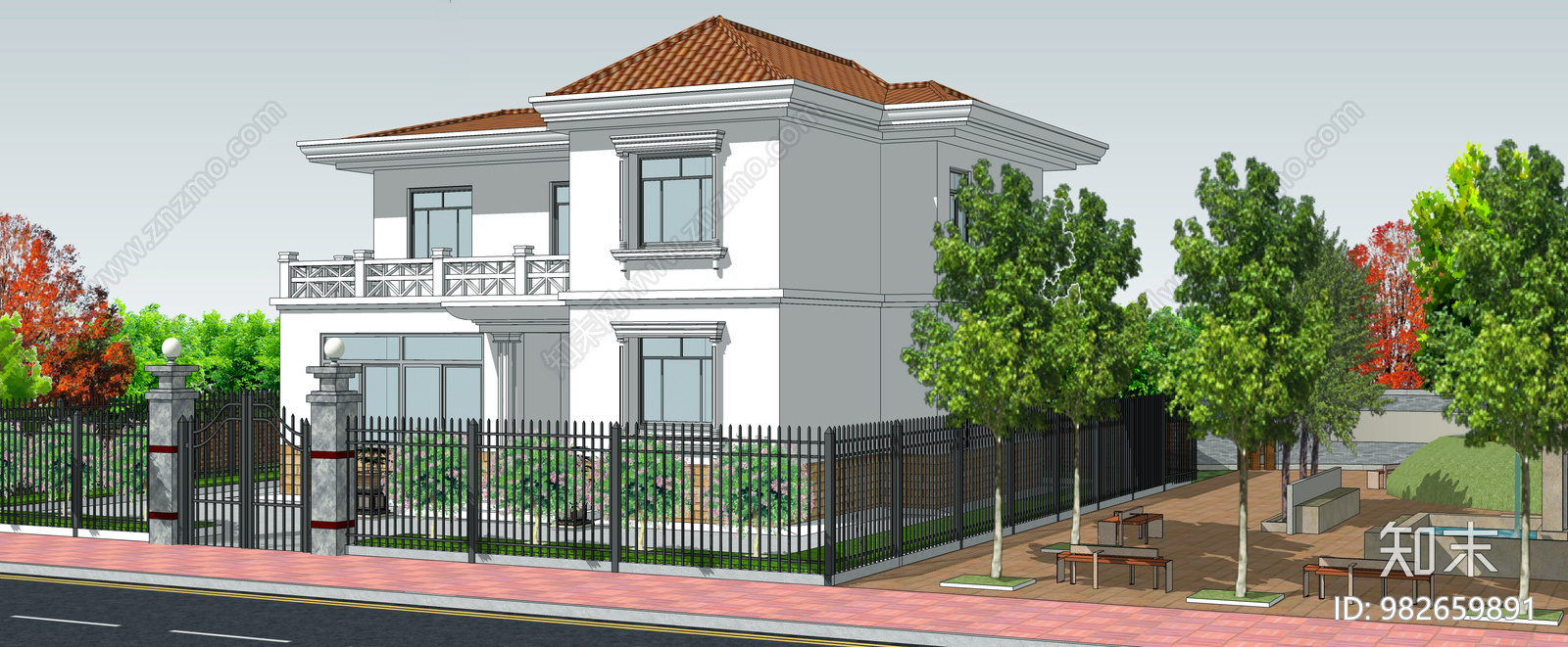 欧式别墅CAD施工图下载【ID:982659891】