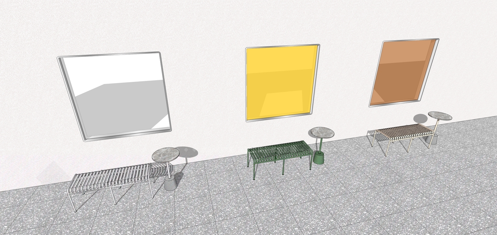现代风格户外椅SU模型下载【ID:182662340】