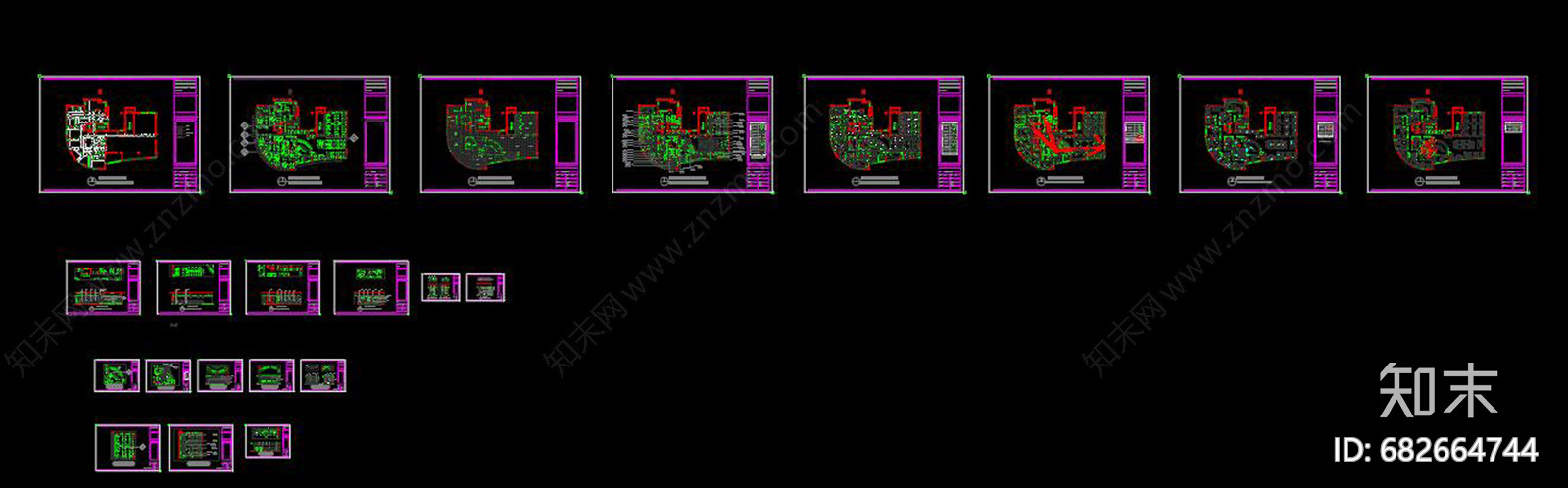 小型咖啡厅CAD施工图下载【ID:682664744】