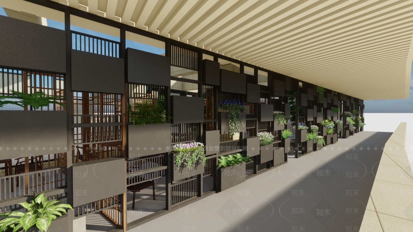 新中式风格茶室SU模型下载【ID:582720912】