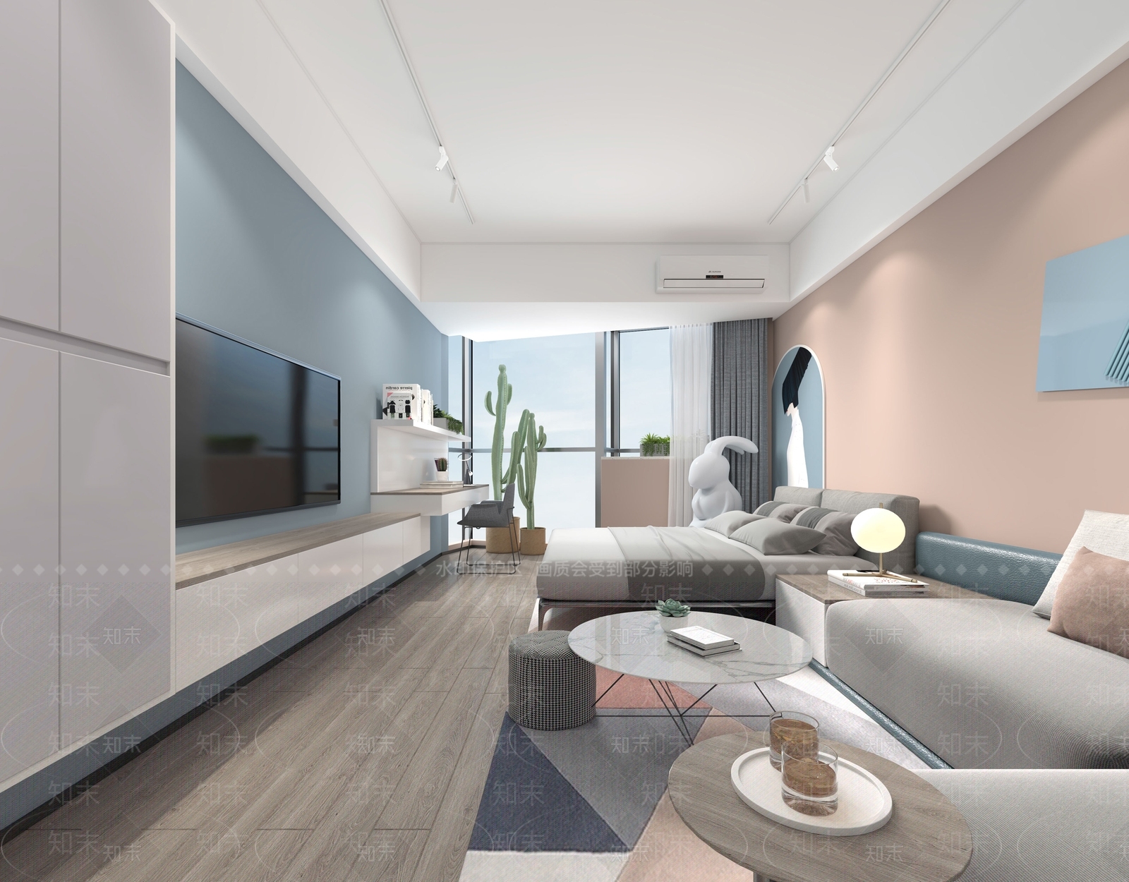现代北欧单身公寓3D模型下载【ID:982719759】