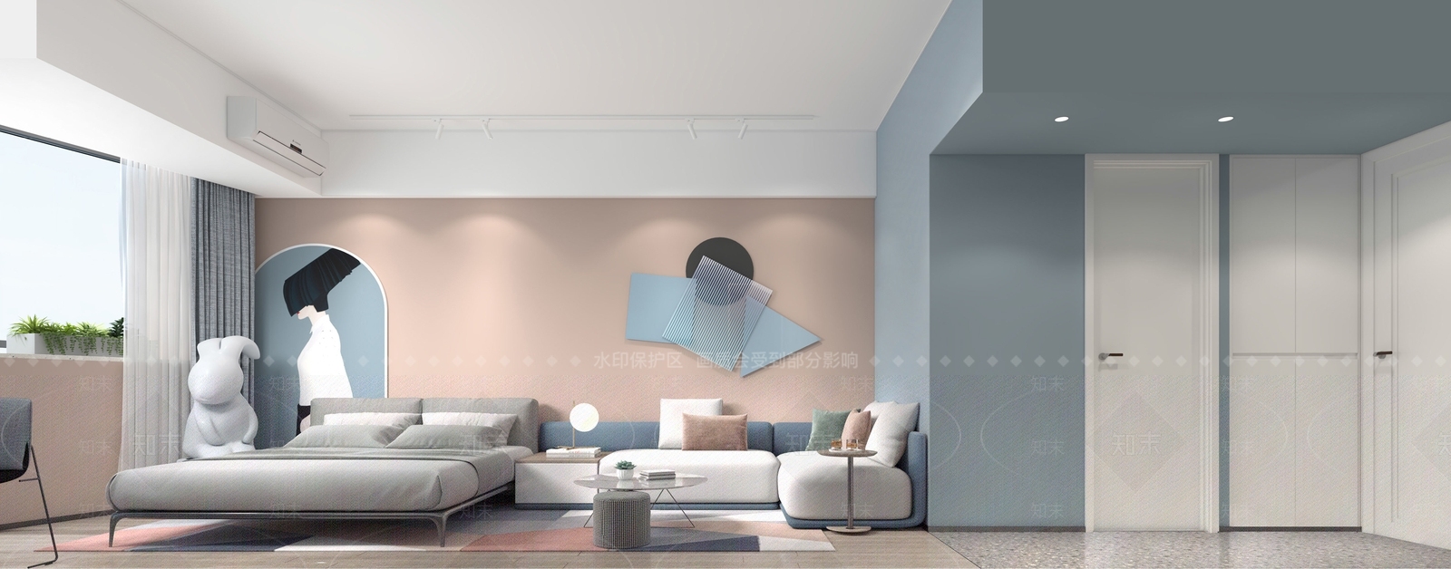 现代北欧单身公寓3D模型下载【ID:982719759】