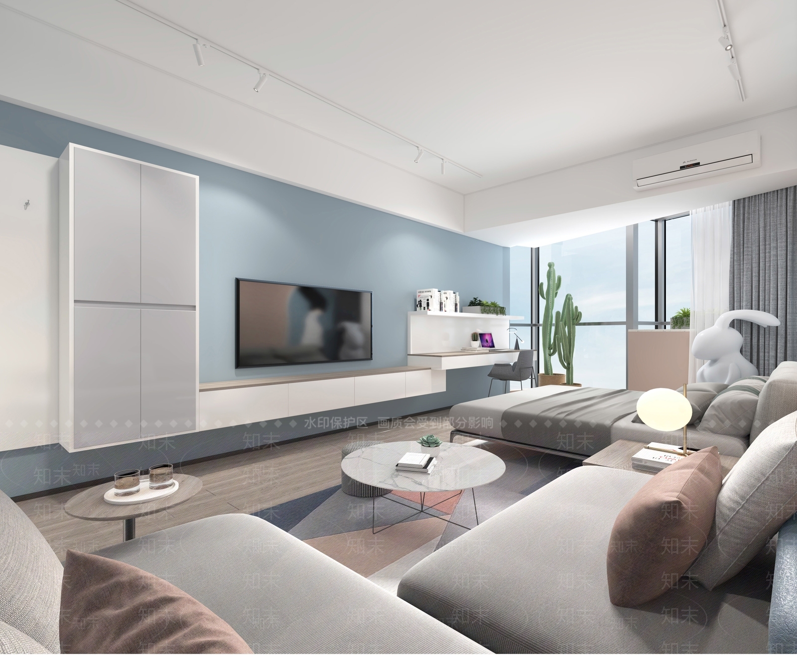 现代北欧单身公寓3D模型下载【ID:982719759】