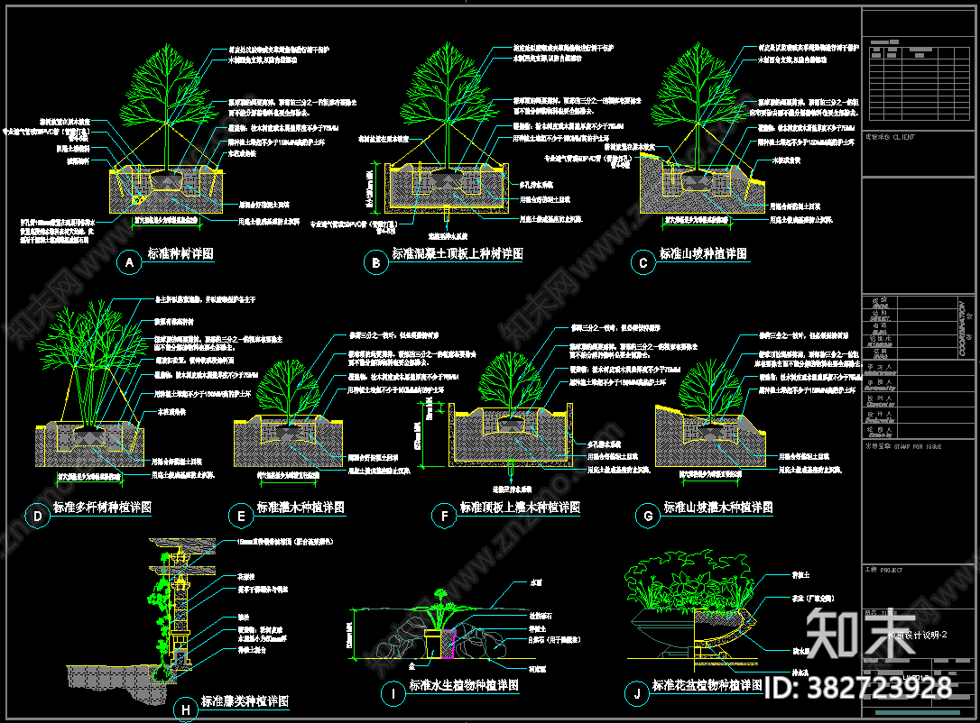 绿化种植详图施工图下载【ID:382723928】