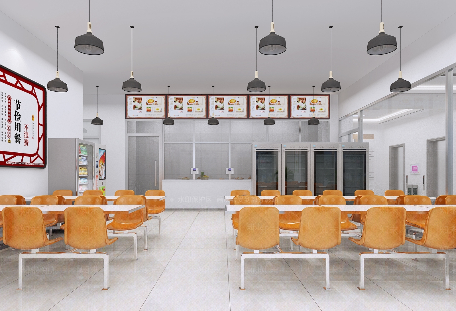 现代食堂3D模型下载【ID:782812712】