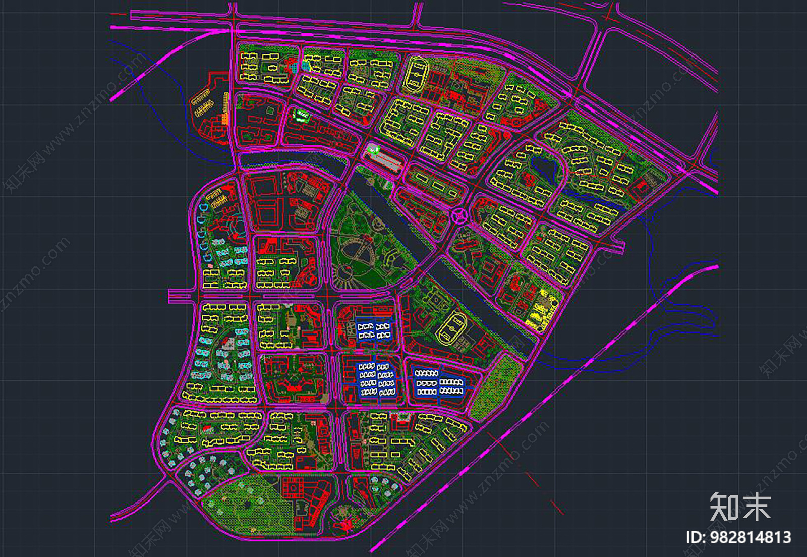住宅小区施工图下载【ID:982814813】
