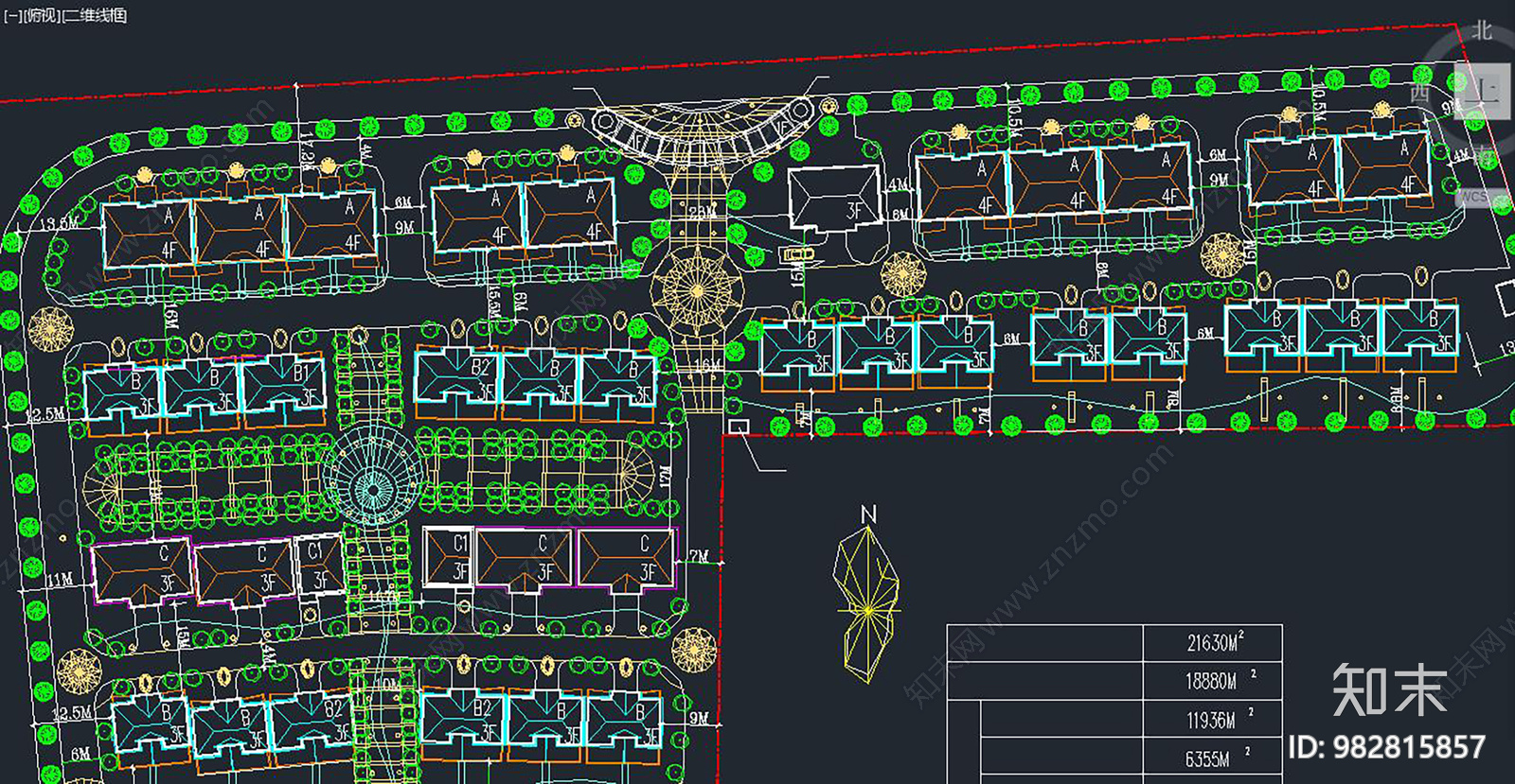住宅小区cad施工图下载【ID:982815857】