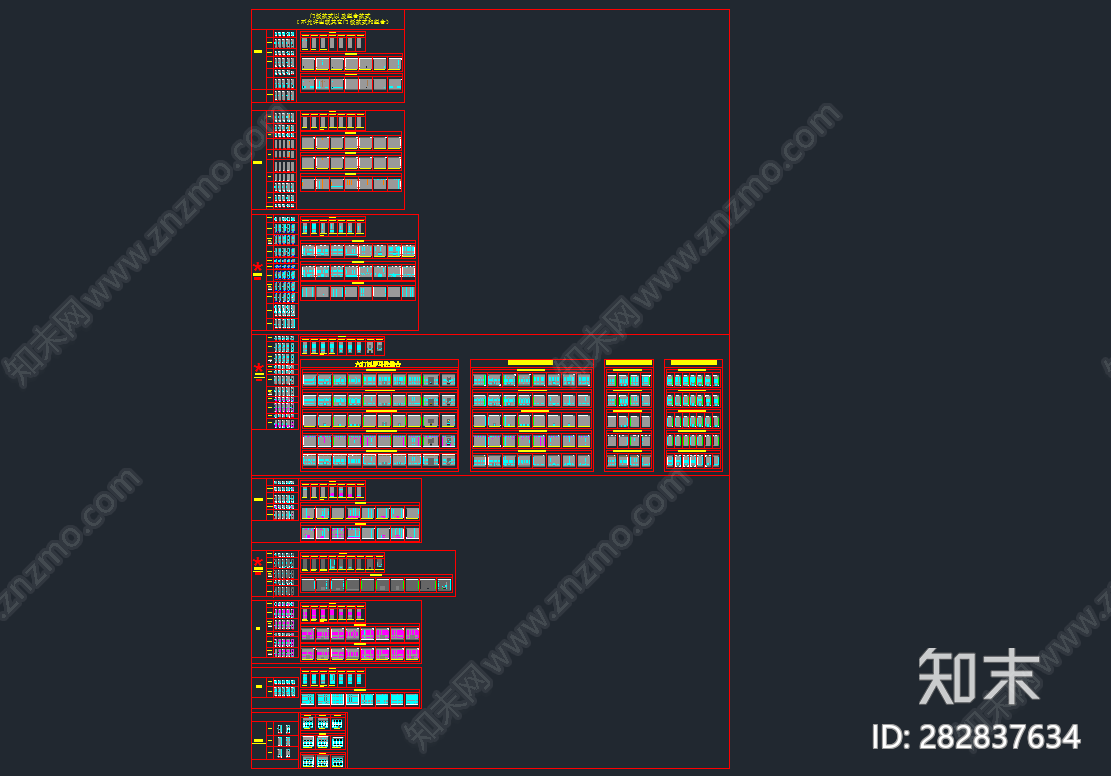 整木定制衣柜外观设计CAD模块施工图下载【ID:282837634】