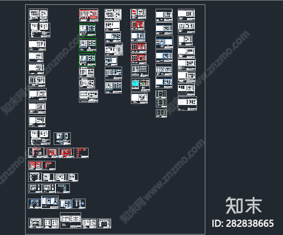 衣柜CAD设计图纸施工图下载【ID:282838665】