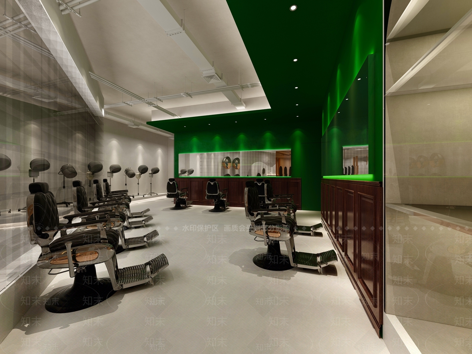 现代美发店3D模型下载【ID:982844568】