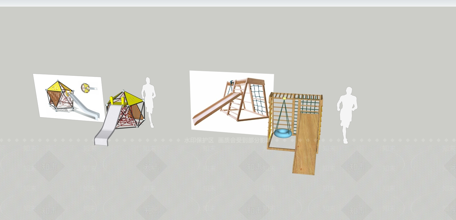 现代儿童器材SU模型下载【ID:182842083】