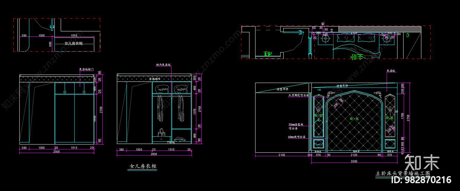 欧式住宅cad施工图下载【ID:982870216】