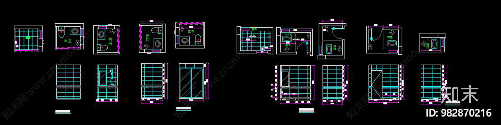 欧式住宅cad施工图下载【ID:982870216】