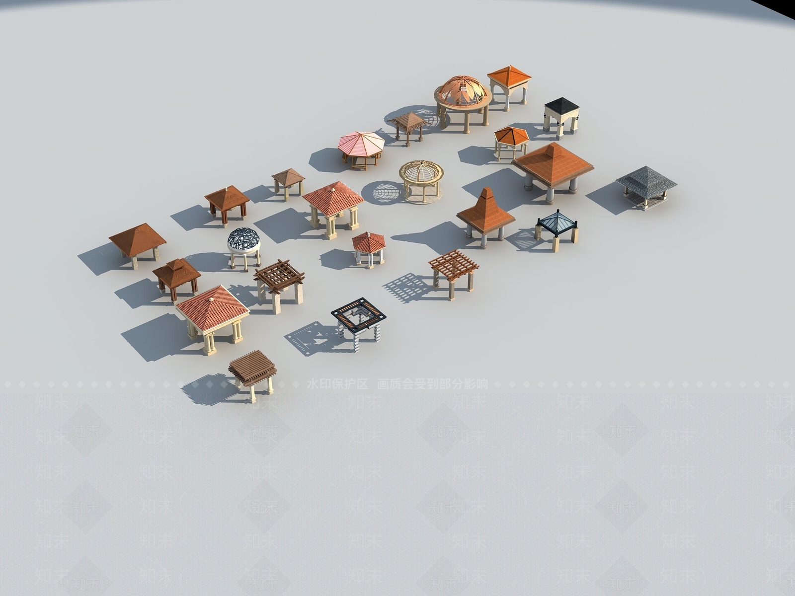 现代景观亭3D模型下载【ID:683306014】