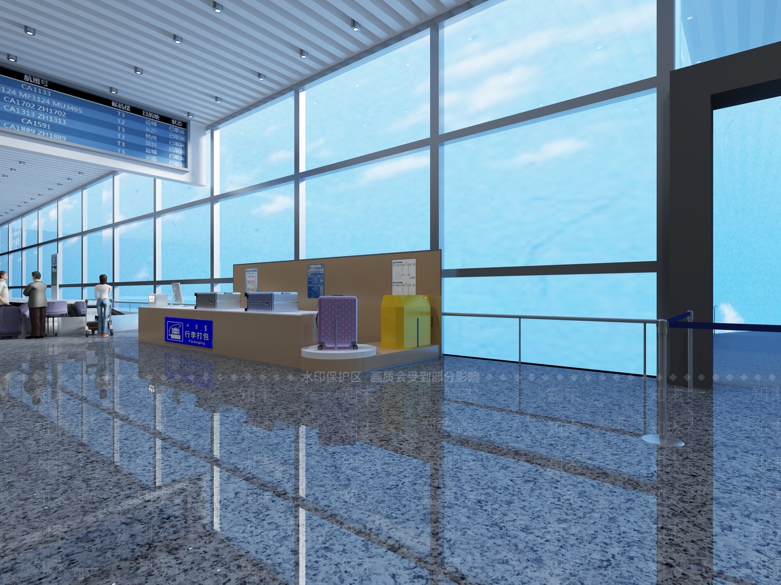 现代机场3D模型下载【ID:582943404】