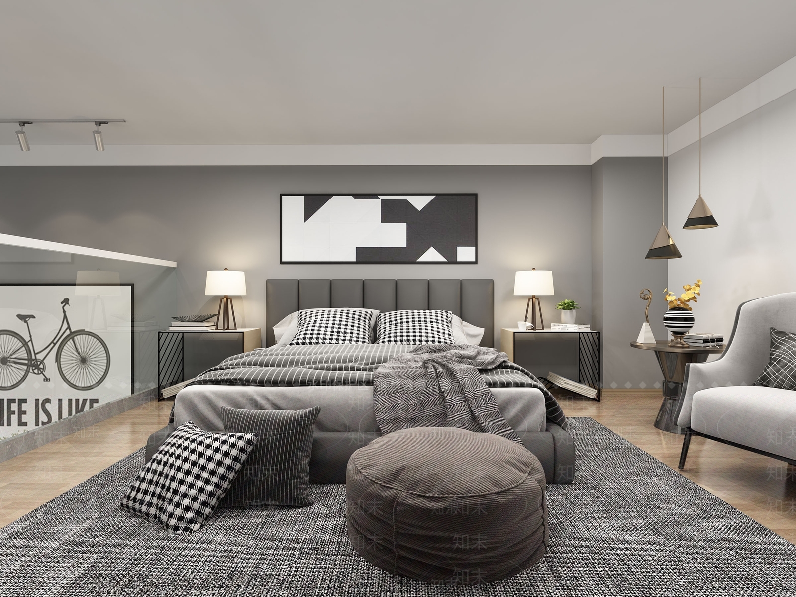 北欧单身公寓3D模型下载【ID:982943716】