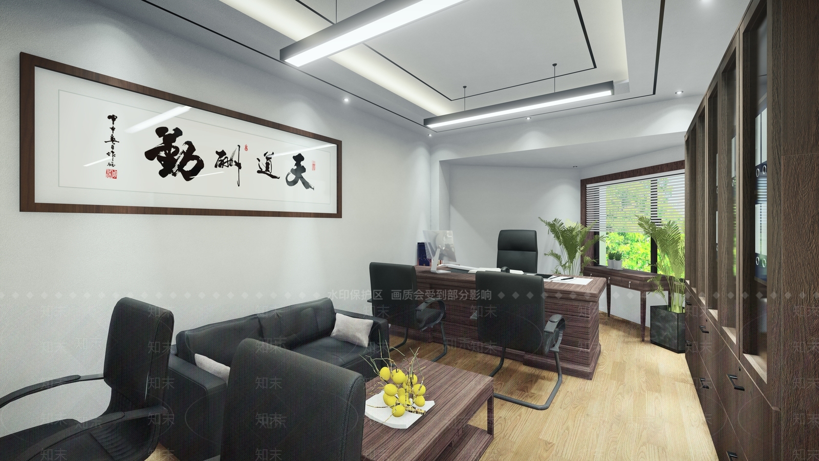 现代办公室SU模型下载【ID:882992860】