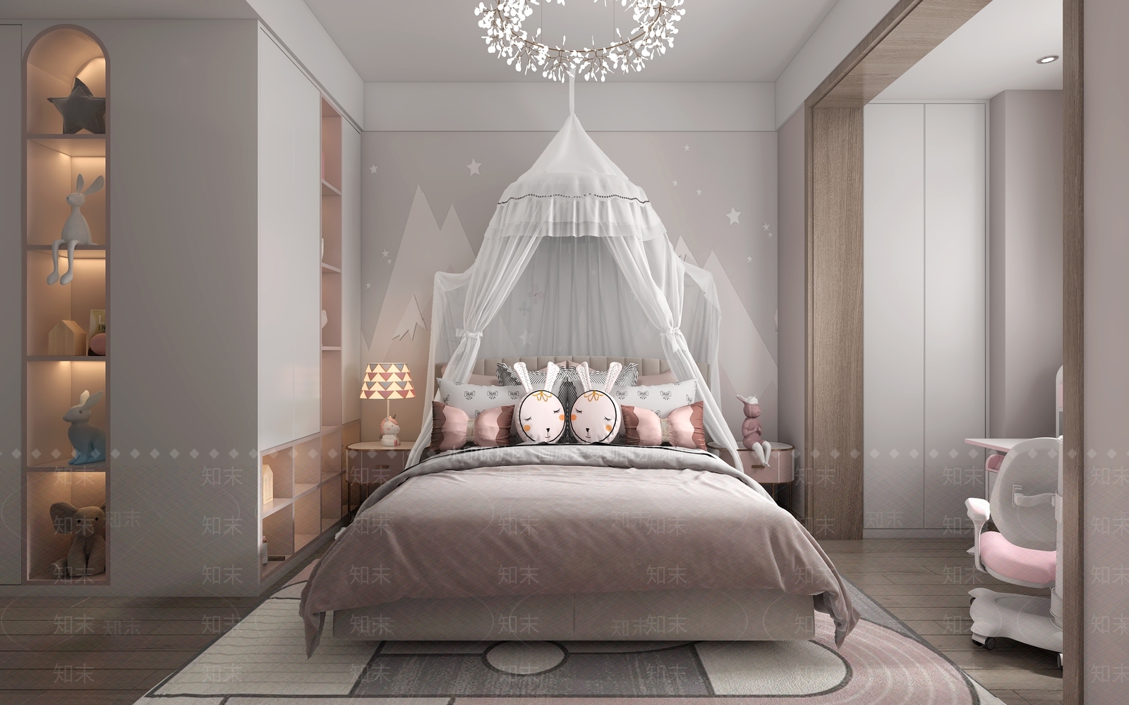 现代公主房3D模型下载【ID:183003263】