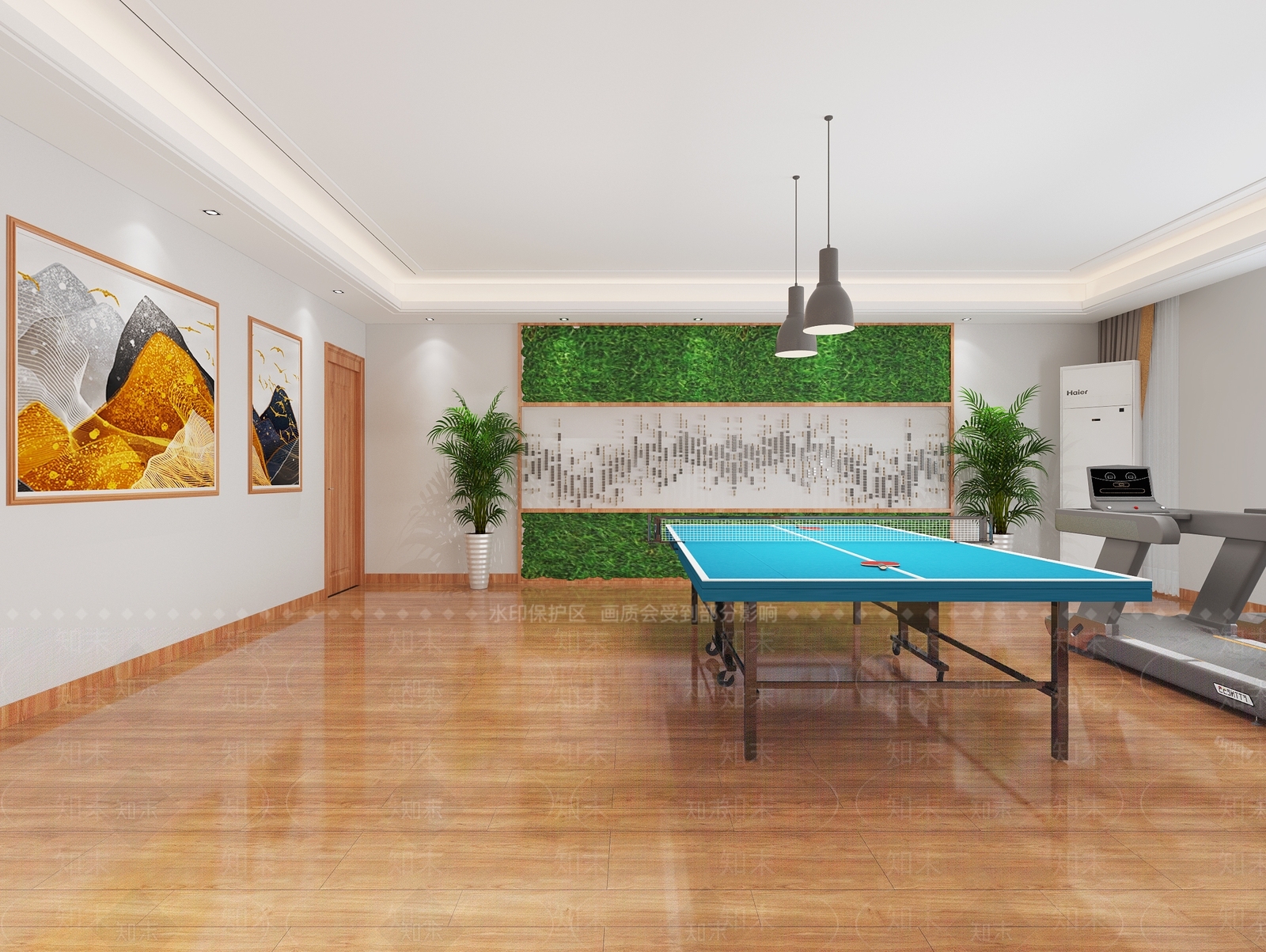 现代台球室3D模型下载【ID:283013447】