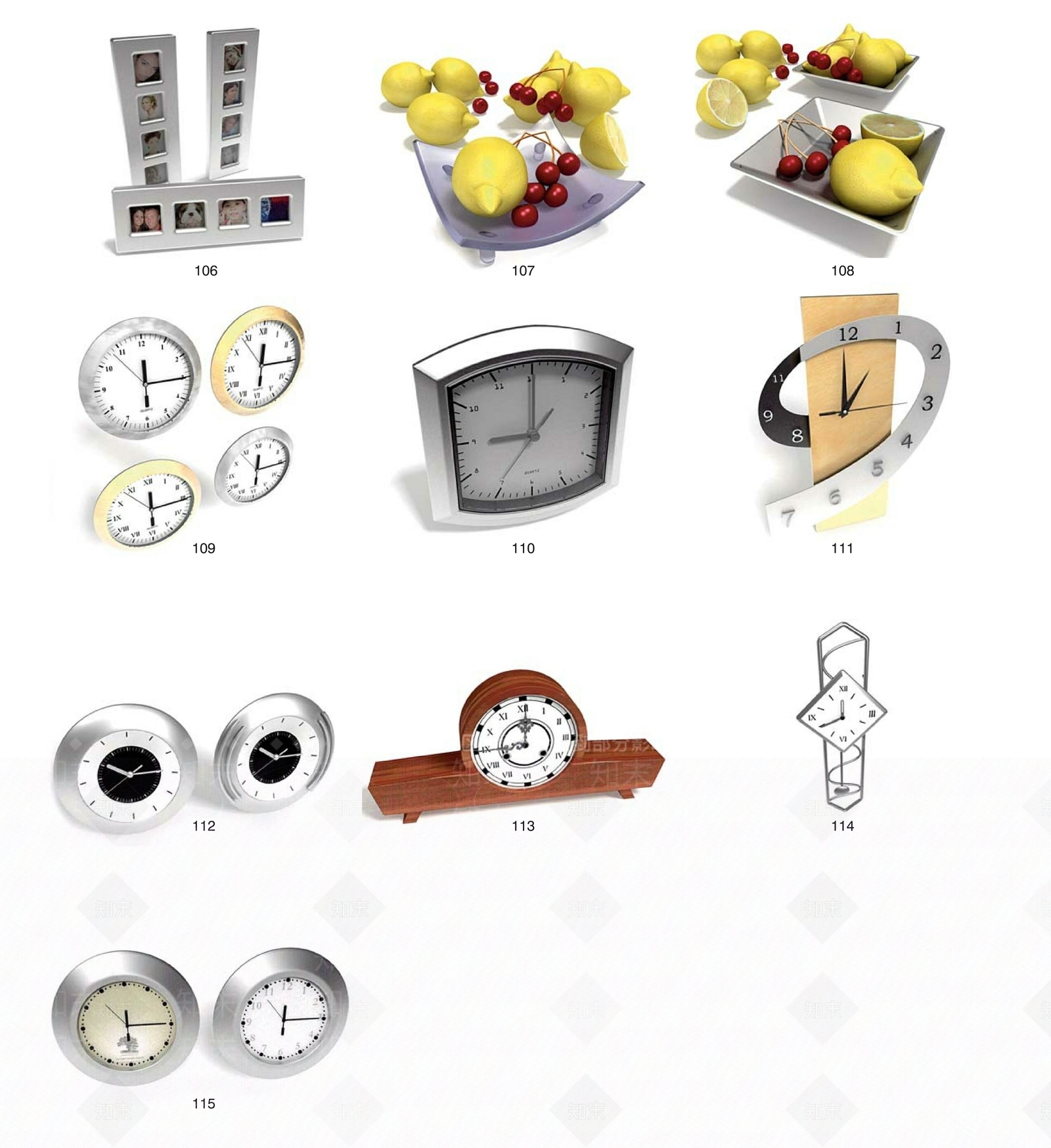 现代钟表3D模型下载【ID:683030825】