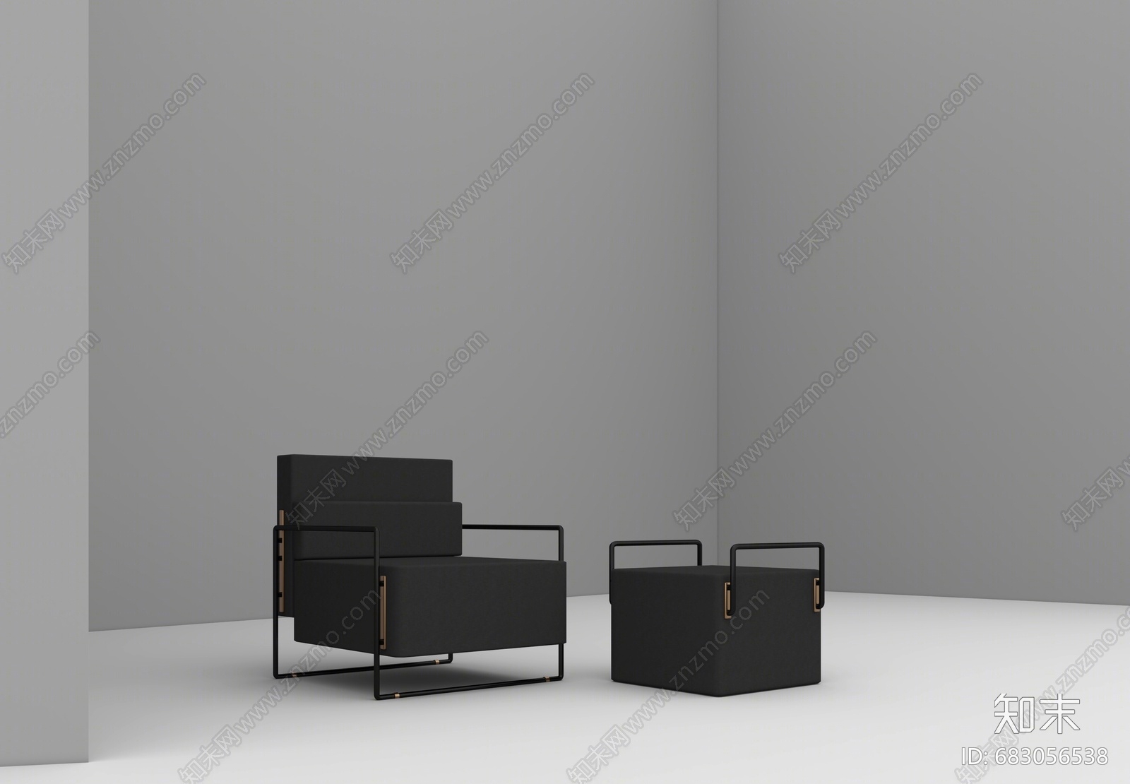 【悬赏模型】Suit现代沙发脚踏组合3D模型下载【ID:683056538】