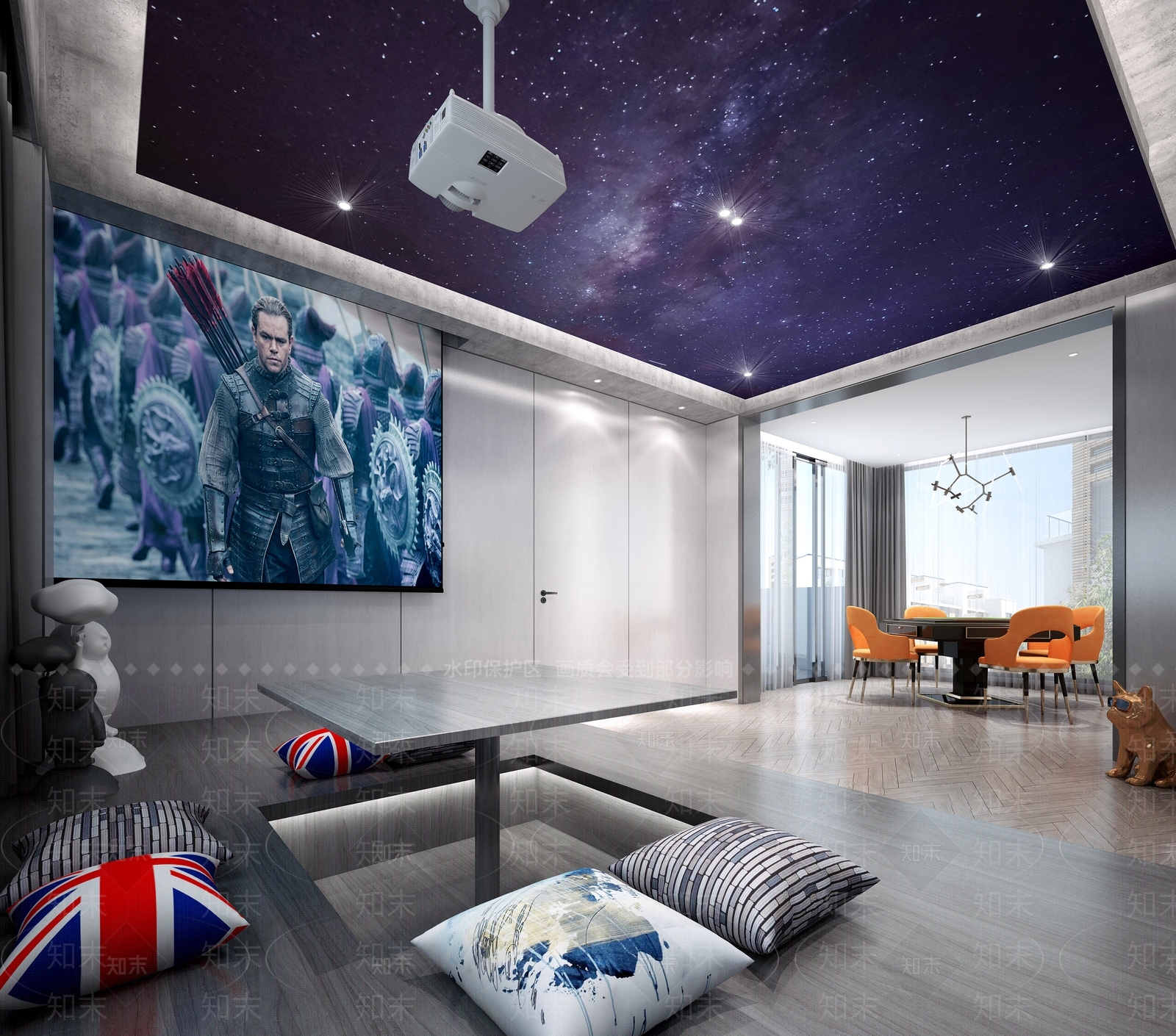 现代影音室3D模型下载【ID:883049918】