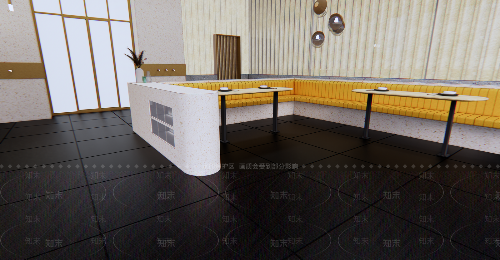现代餐厅SU模型下载【ID:983067069】