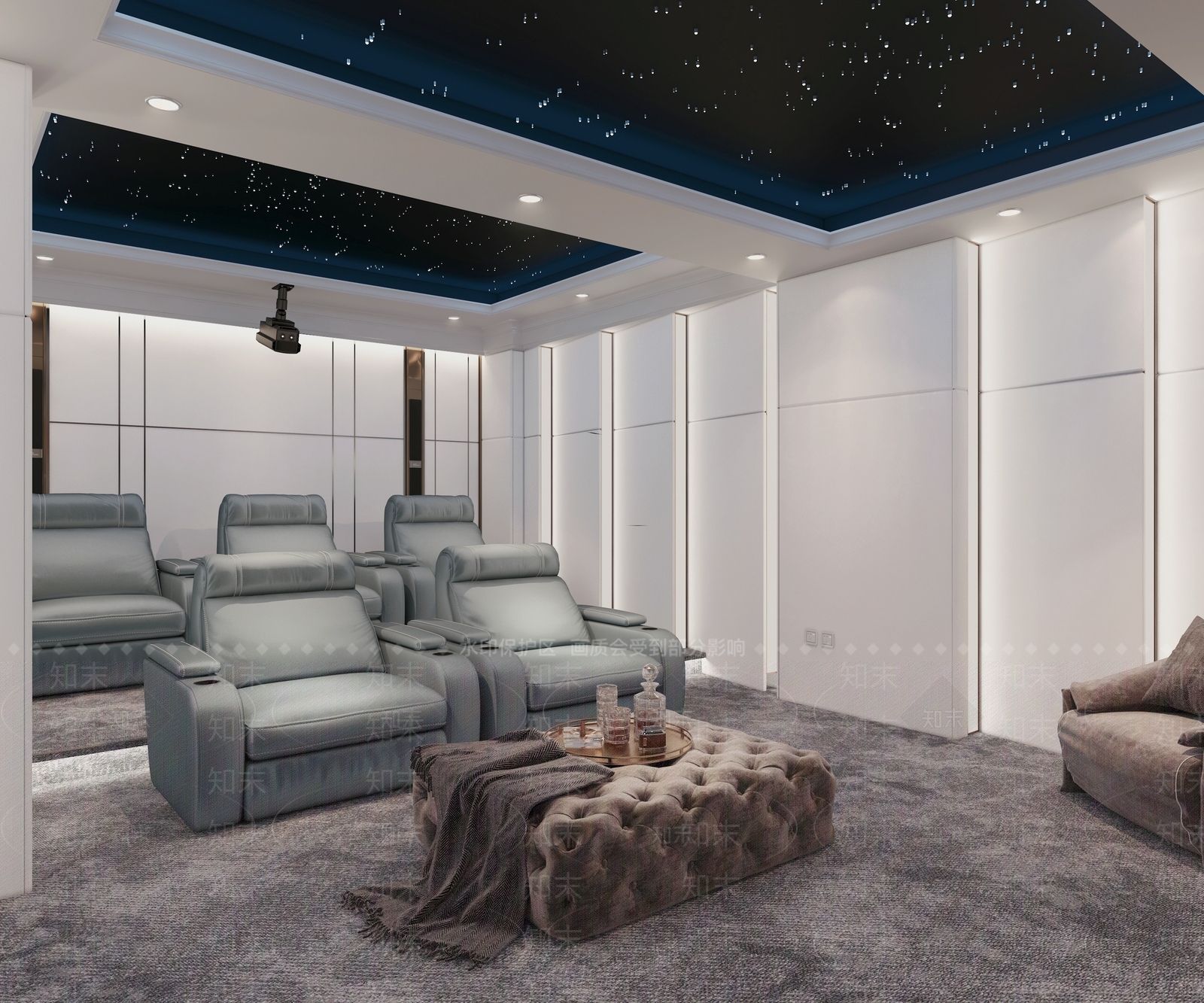 现代影音室3D模型下载【ID:883081997】