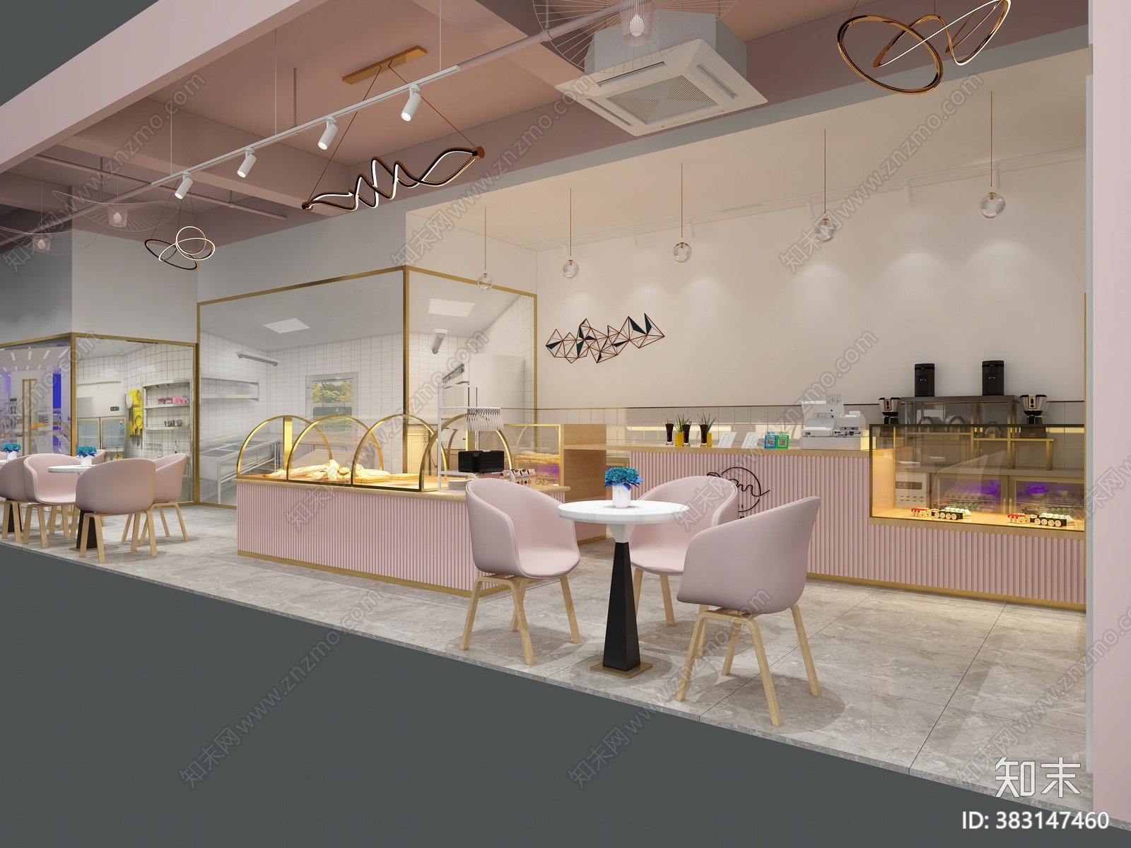 现代面包店3D模型下载【ID:383147460】