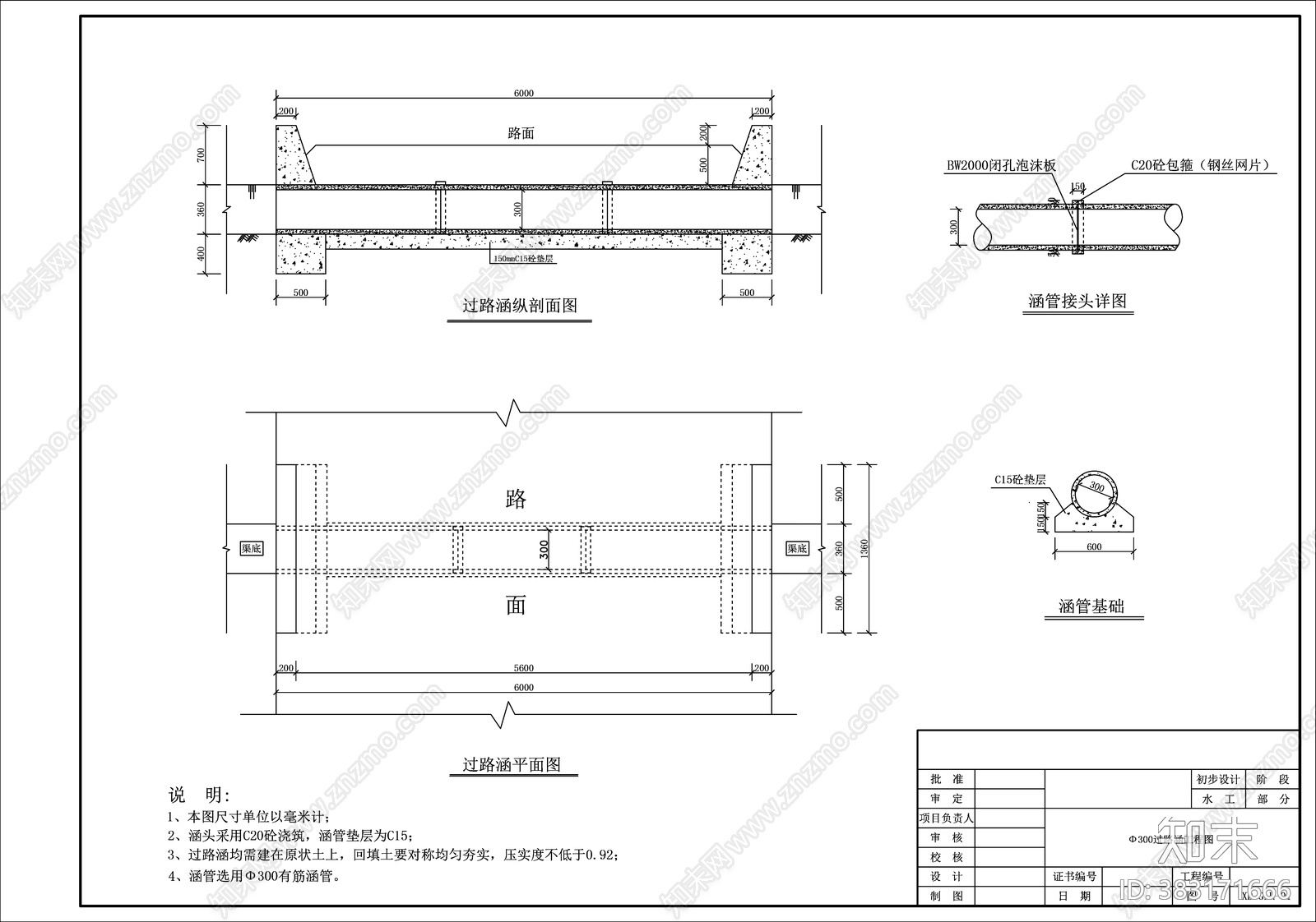 各类涵管详图cad施工图下载【ID:383171666】