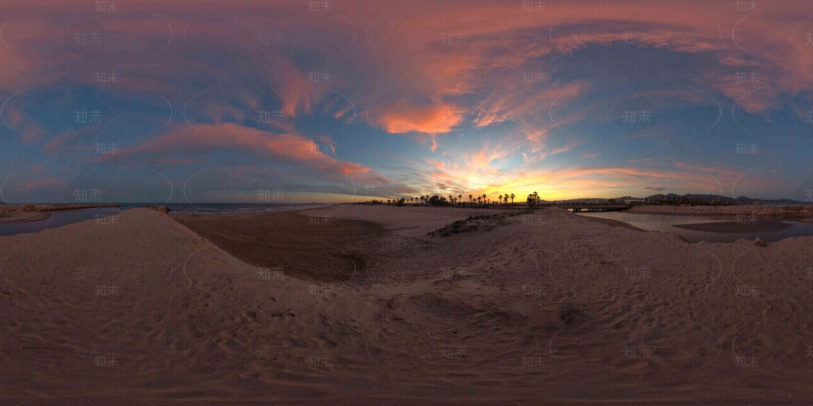 HDR日落外景贴图下载【ID:283236480】