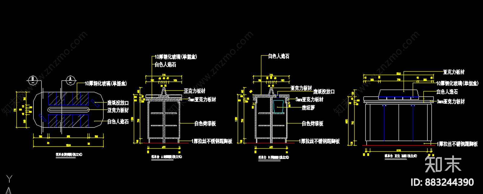 银行大样CAD图库施工图下载【ID:883244390】