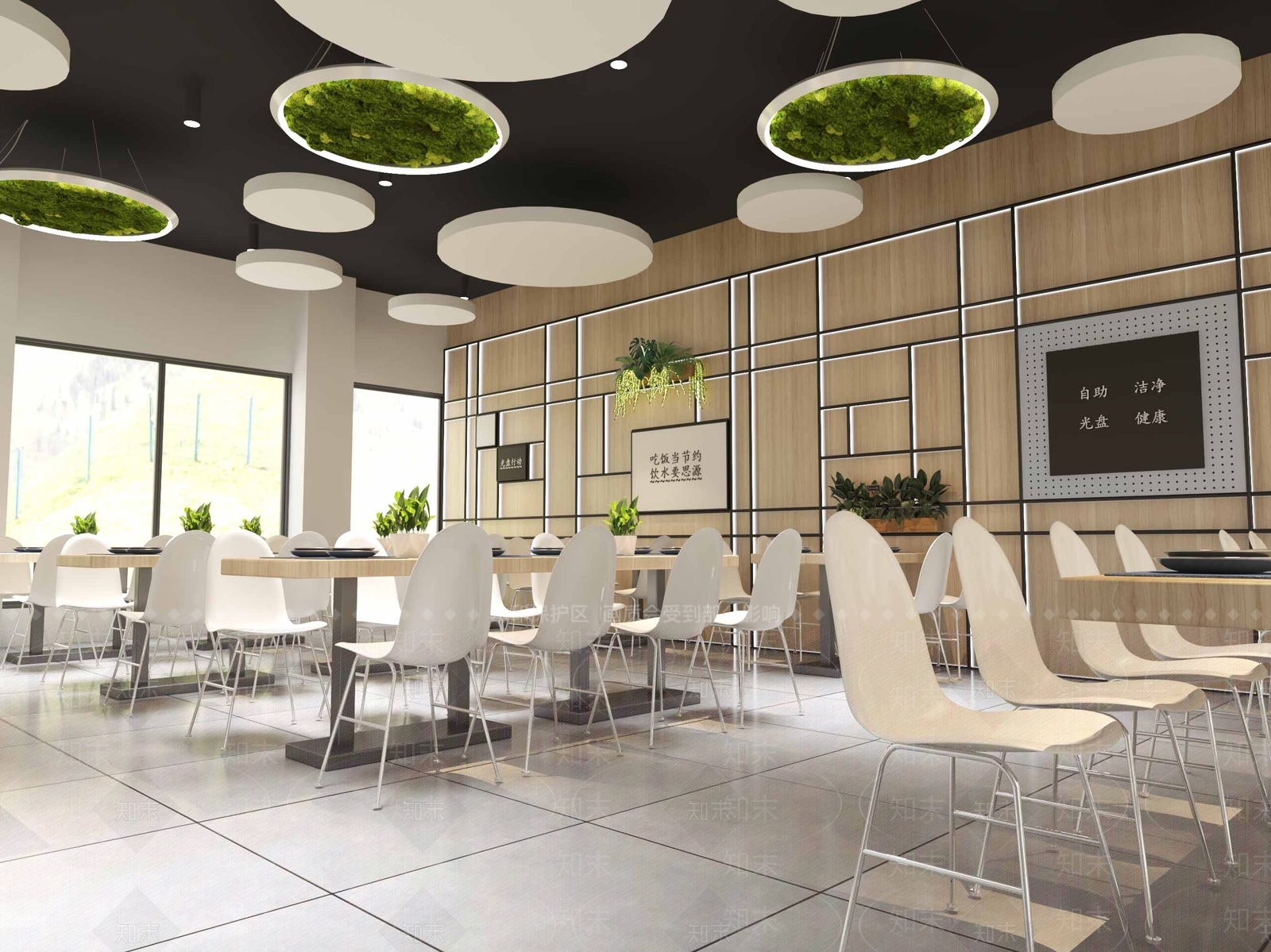 工业风食堂3D模型下载【ID:783245747】