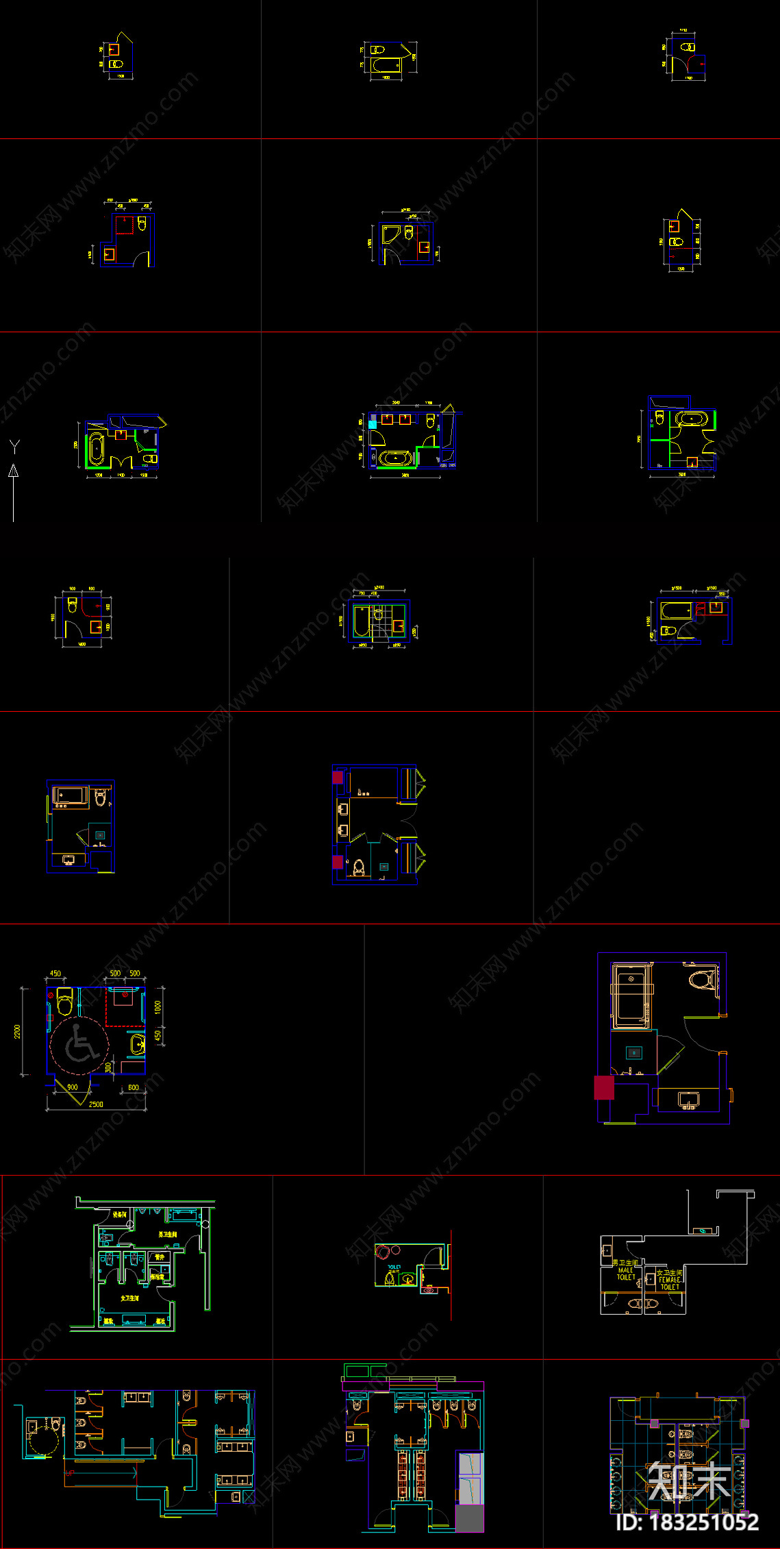 建筑卫生间设计标准图集施工图下载【ID:183251052】