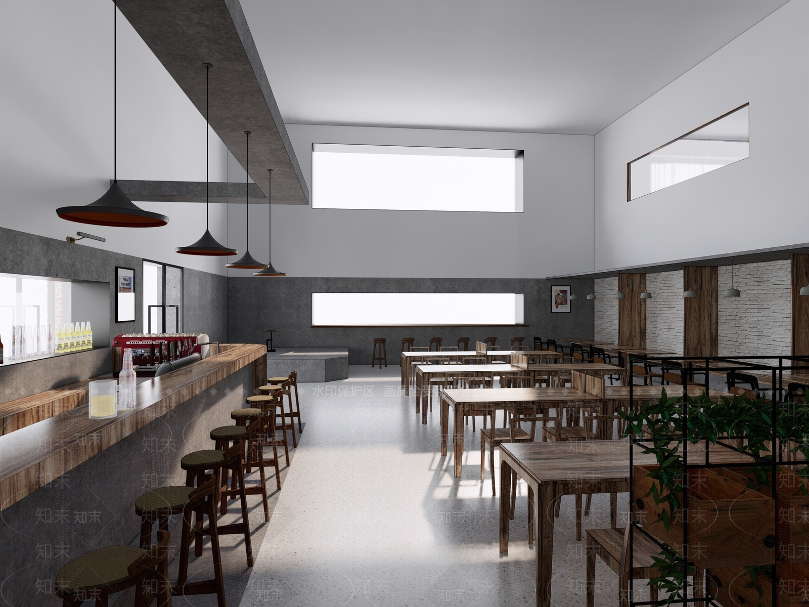 北欧餐厅SU模型下载【ID:983608027】