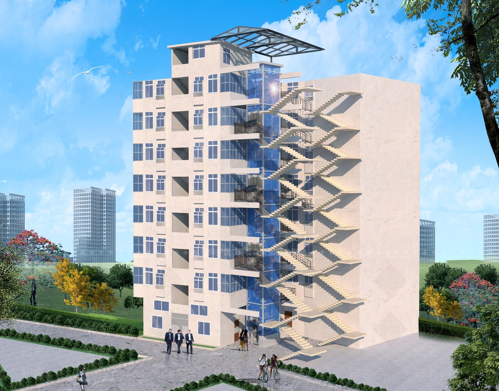 现代住宅SU模型下载【ID:889741721】