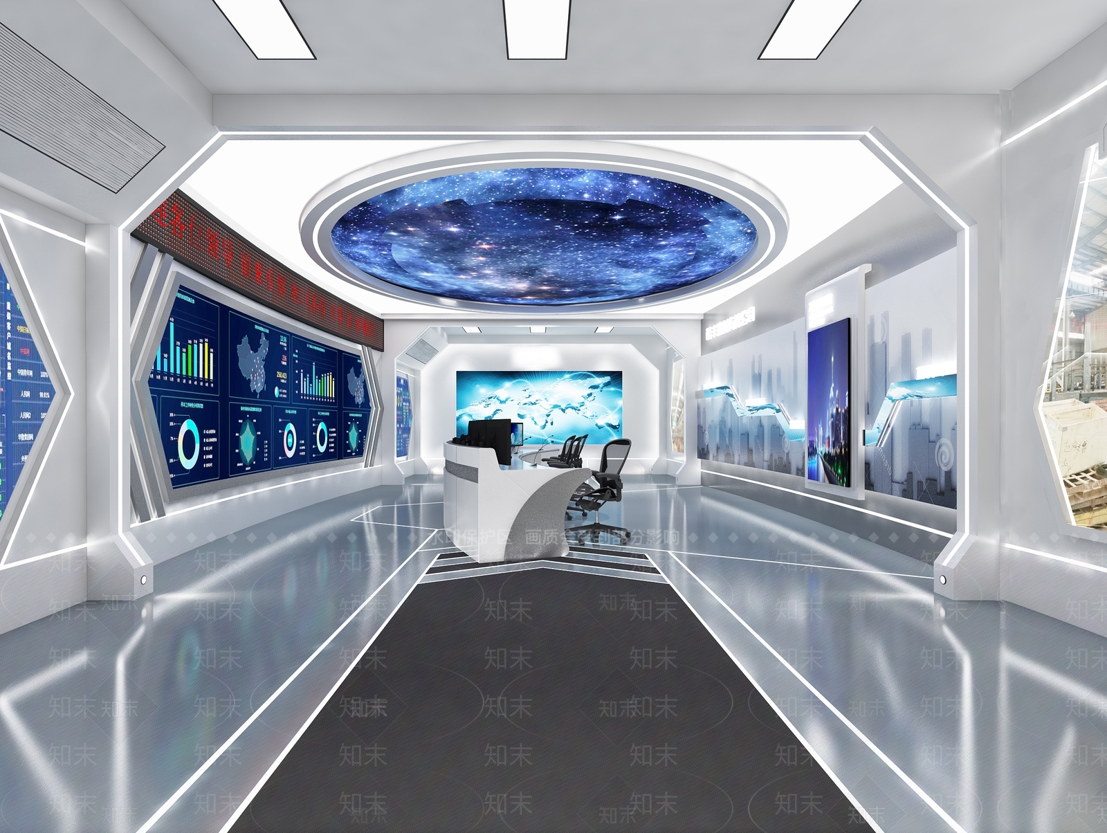 现代科技展厅3D模型下载【ID:983307597】