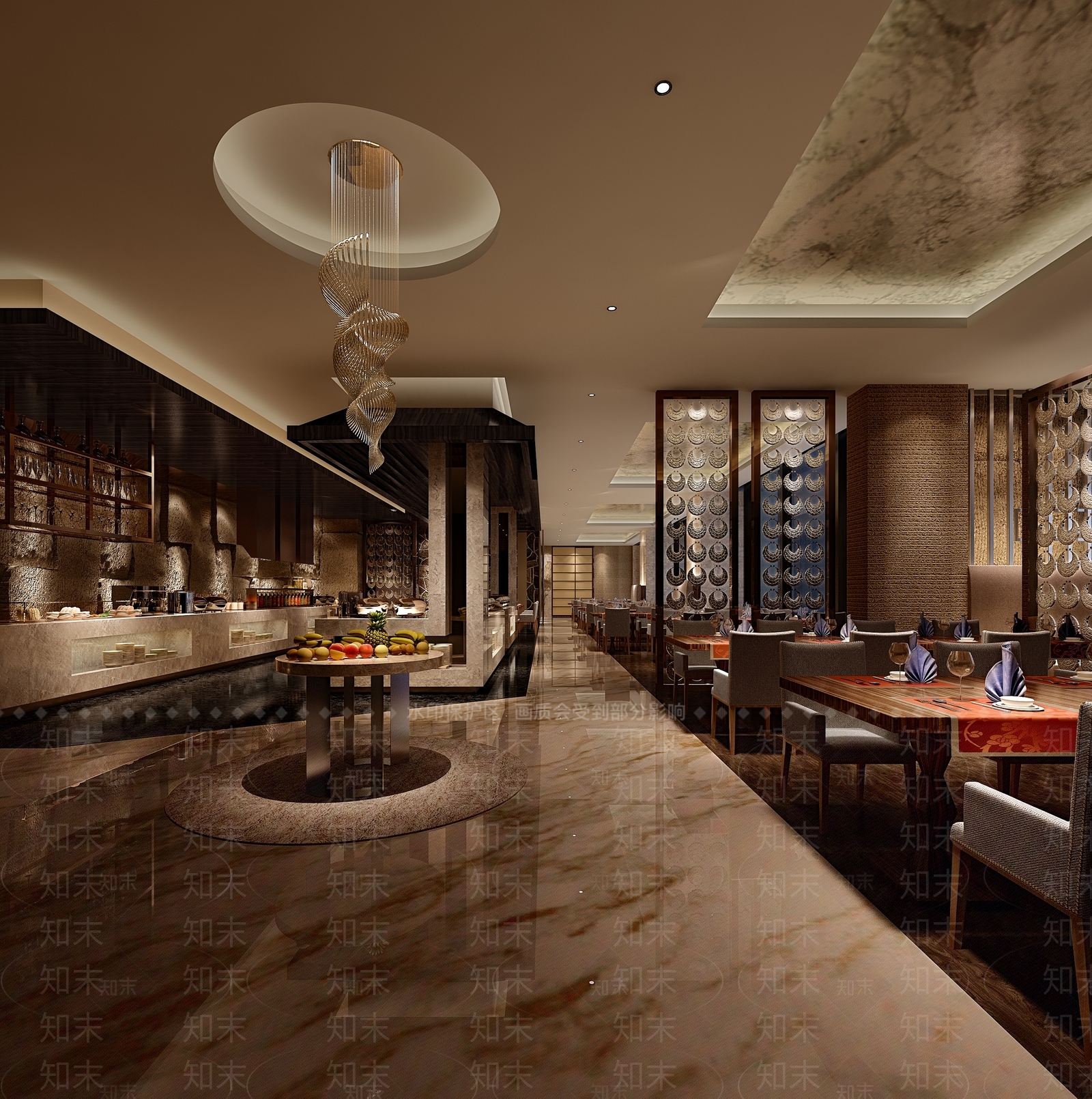 现代西餐厅3D模型下载【ID:283314928】