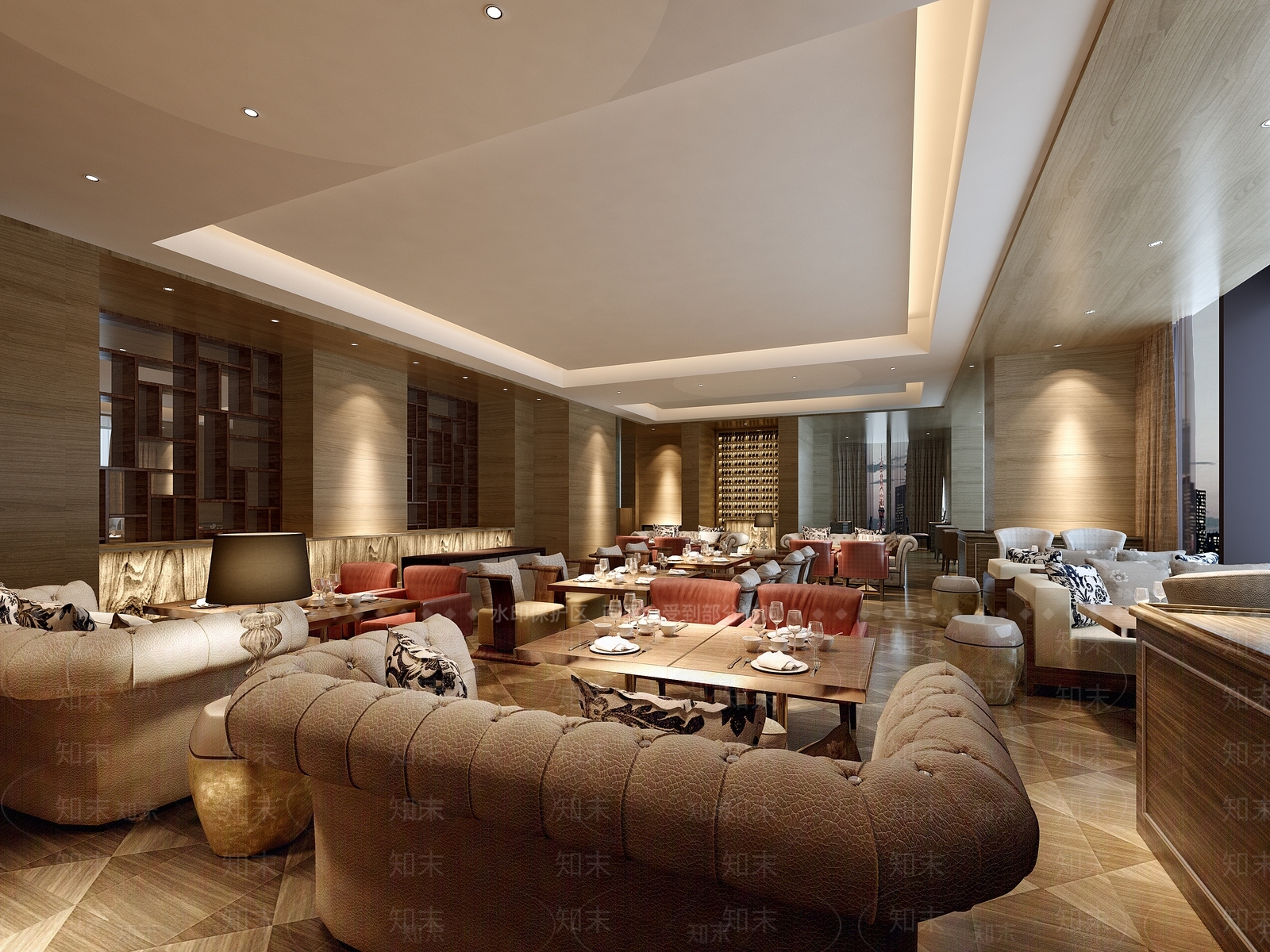 现代西餐厅3D模型下载【ID:283318908】